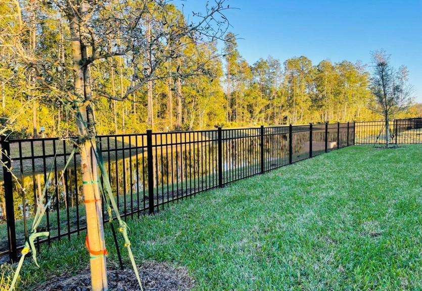 Lex Fencing installing aluminum fence